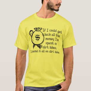 Dinero En Bicicletas De Motocross Camiseta Diverti