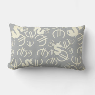 Dinero Euro Dólar Patrón Cojín Almohada