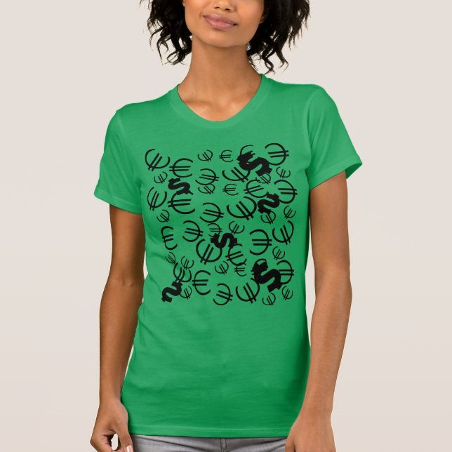 Dinero gracioso Euro DollarPatrón camiseta princip (Anverso)