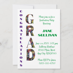Dinero Lei Felicitaciones GRAD invitación