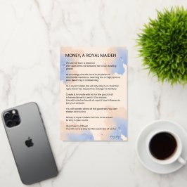 Dinero, poesía Inspiradora real de Maiden