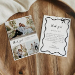 Dinero viejo Gracias collage de fotos de tarjetas<br><div class="desc">Elegante tarjeta de foto manuscrita para tarjeta de agradecimiento Boda. Personalizado con tu foto,  nombres y fecha. Foto de freepick</div>