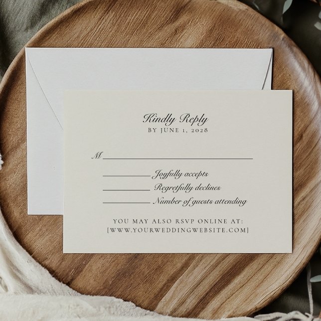 Dinero Viejo, Marfil Wedding Rsvp (Subido por el creador)
