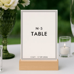 Dinero viejo   Tarjeta de número de mesa del Boda 