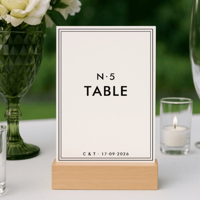 Dinero viejo | Tarjeta de número de mesa del Boda  (Subido por el creador)