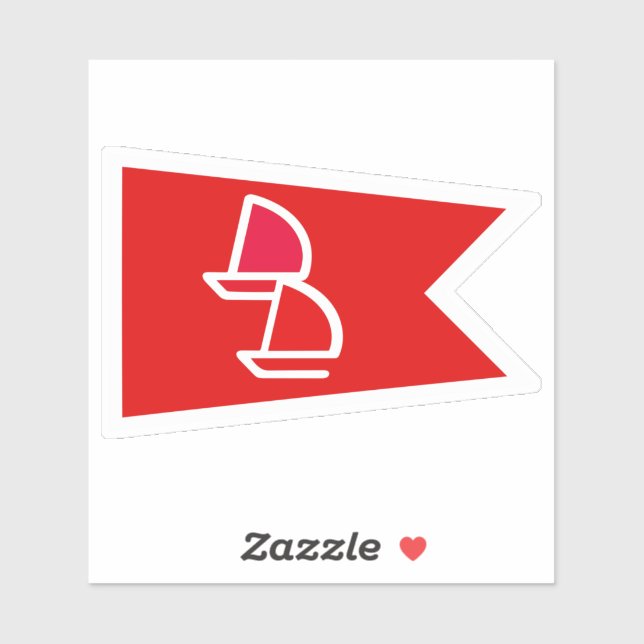 Dinghy Dames Burgee Vinyl Decal Pegatina (Hoja)