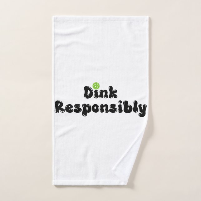 Dink Responsable - Gracioso Regalo De Pickleball (Toalla de mano)