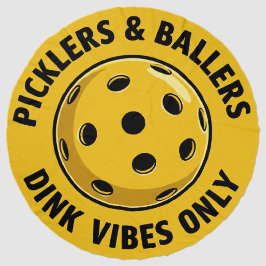 Dink Vibes Only Pickleball Round Beach Toalla