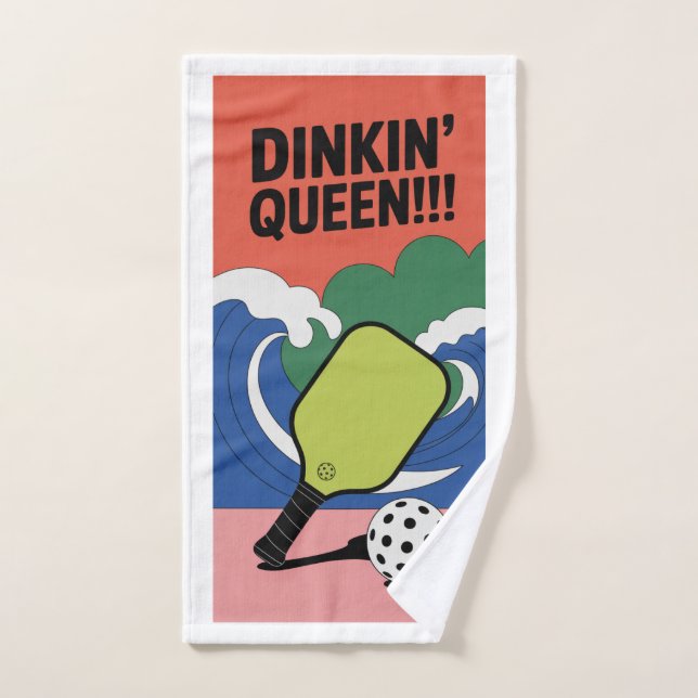 ¡¡¡Dinkin, reina!!! Retro Pickleball Paddle Sports (Toalla de mano)
