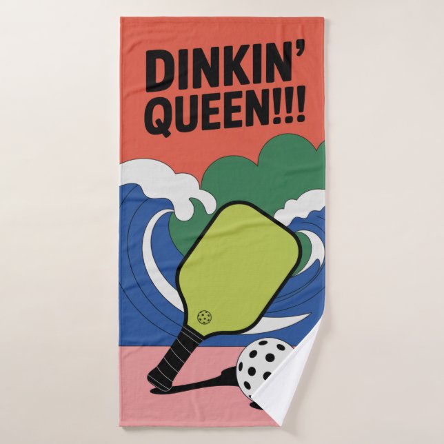 ¡¡¡Dinkin, reina!!! Retro Pickleball Paddle Sports (Toalla de baño)