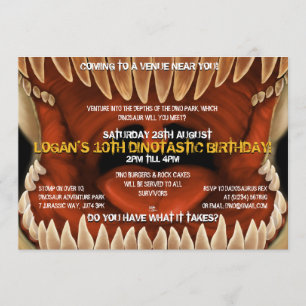 Dino Bite - Monstruosas invitaciones a la fiesta d