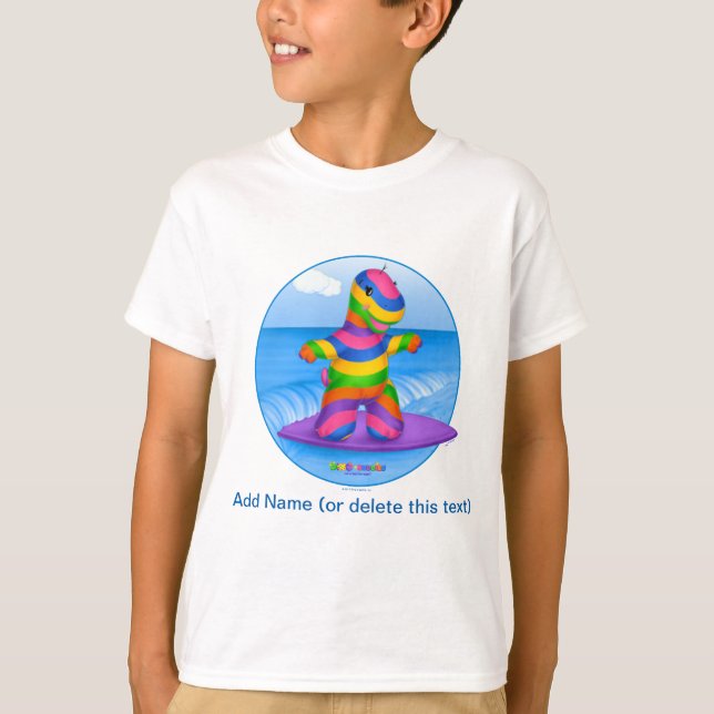 DINO-BUDDIES™ - Camiseta que practica surf de Bo™ (Anverso)