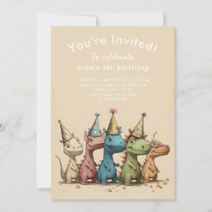 Dino   Invitación de cumpleaños de Personalizado C