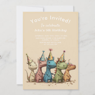 Dino | Invitación de cumpleaños de Personalizado C