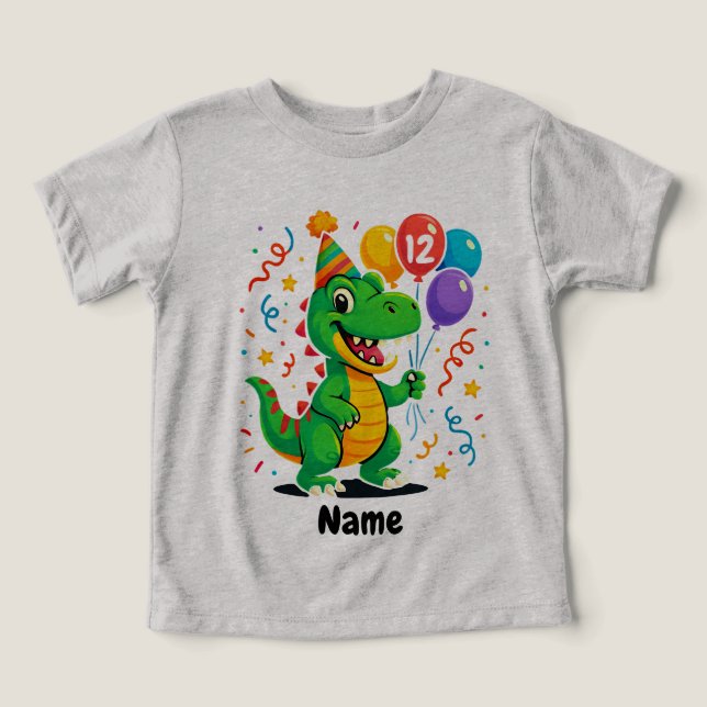 Dino Kids de cumpleaños personalizados (Diseño delantero )
