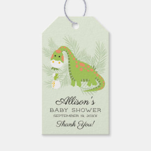 Dino Love Boys Baby Shower Gift Etiqueta