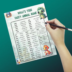 Dino Roar Cuál es la hoja de juego de tu Fiesta an