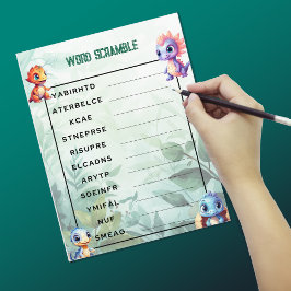 Dino Roar Palabras Descartar Fiesta Hoja de Juego