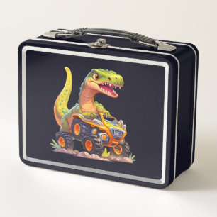 Dino sobre ruedas: Caja de almuerzo de aventura de