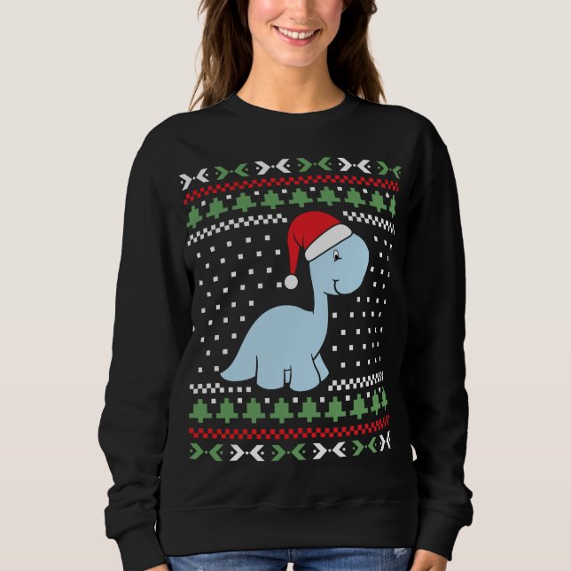 Dino Ugly Navidad Sweater (Anverso)