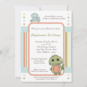 Dinos Juegan Dinosaurios Para Rex Invitación Baby