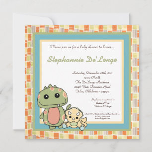 Dinos Juegan Dinosaurios Para Rex Invitación Baby 