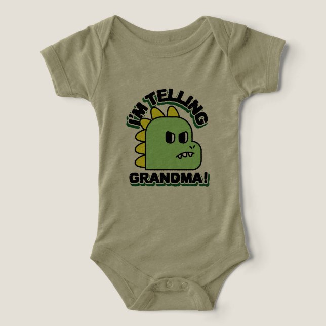 Dinosaur Baby Bodysuit (Diseño delantero )