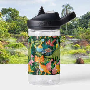 Dinosaur Boys Personalizan Nombre Botella de Agua 