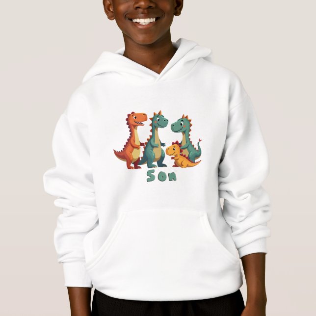 Dinosaur Family Hoodie (hijo) (Anverso)