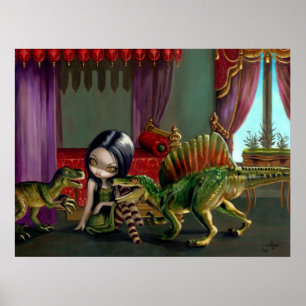 Dinosaur Friends II Fantasía arte Imprimir