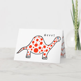 ¡Dinosaur Grrr! Tarjeta de cumpleaños