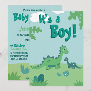 Dinosaur Invitación a una fiesta para niños pequeñ