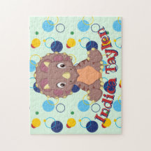 Dinosaur Jigsaw Rompecabezas Niños Nombre Juego de