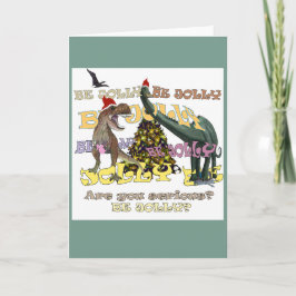 Dinosaur Navidad estresada