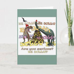 Dinosaur Navidad estresada
