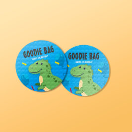 Dinosaur T-rex Goodie Bag Swag Bag Pegatina