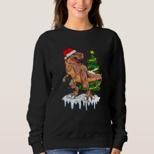 Dinosaur T Rex Tree Navidades Sweater Xmas Dino T