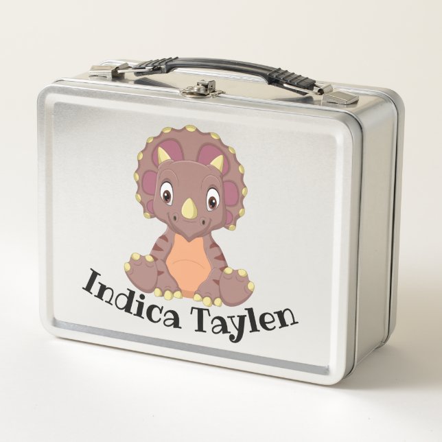 Dinosaur Triceratops Niños Lunchbox (Anverso)