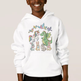 Dinosaur Unicorn Friends Kids' Hoodie