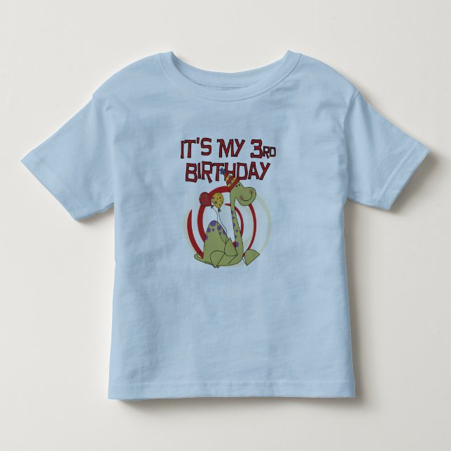 Dinosaurio 3er cumpleaños camisetas y regalos (Anverso)