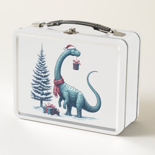 dinosaurio Brontosaurio de Navidad (Anverso)