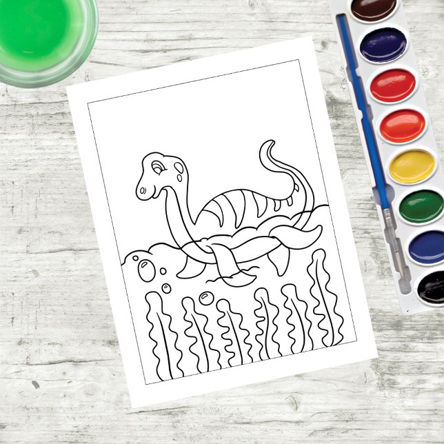 Dinosaurio Color Me Plesiosaur | Tarjetas de Activ (Subido por el creador)