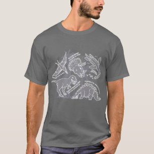 Dinosaurio cómo hágale para decir la camiseta gris