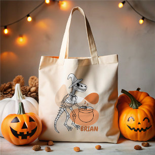 Dinosaurio con bolsa de té de Gorra de bruja