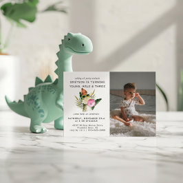 Dinosaurio con Estilo | Invitación de Cumpleaños