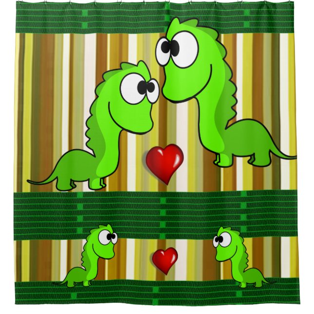 Dinosaurio de cortina de ducha (Anverso)