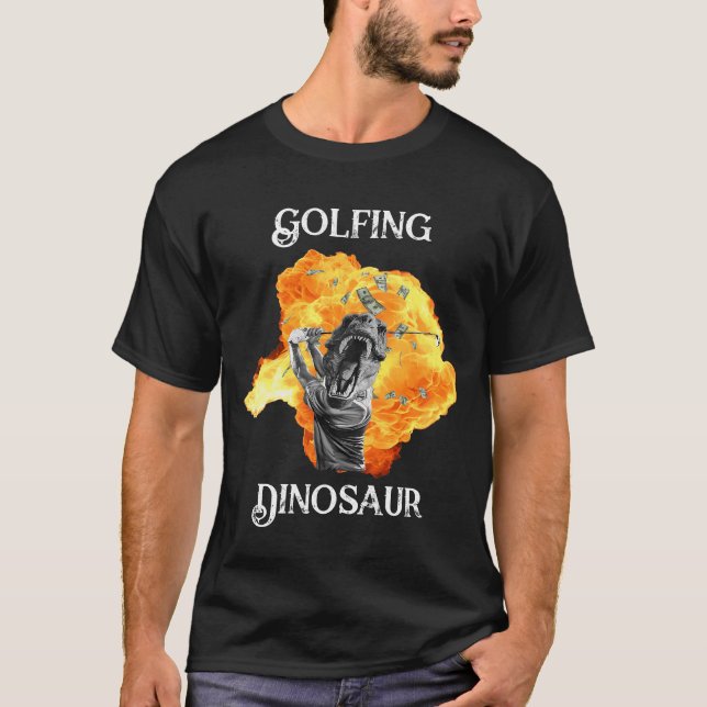Dinosaurio de golf - Camiseta de golf (Anverso)