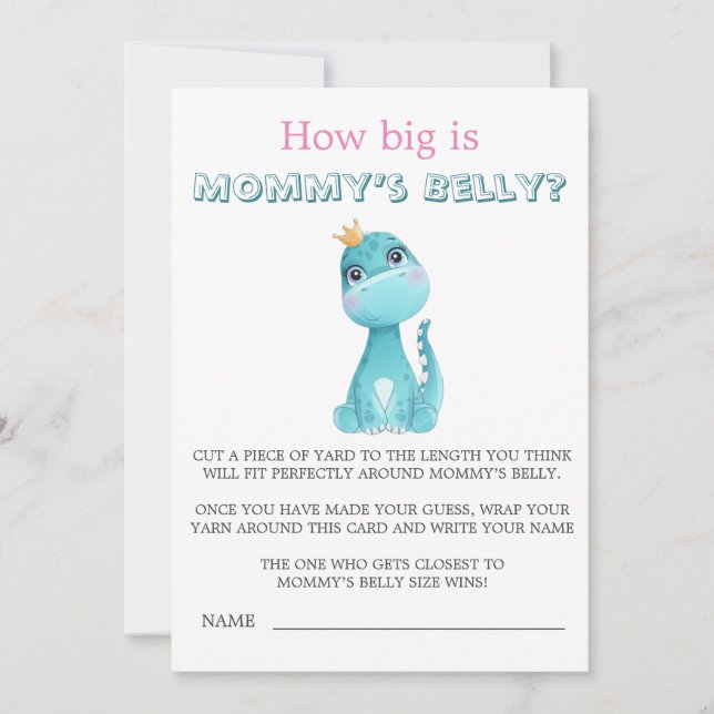 Dinosaurio de la princesa Aqua ¿qué tan grande es  (Anverso)