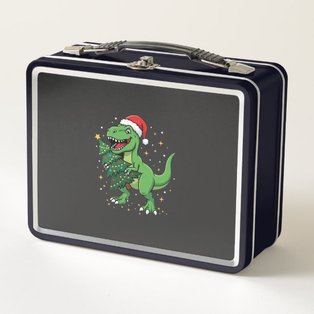 Dinosaurio de Navidad Santa T Rex (Anverso)