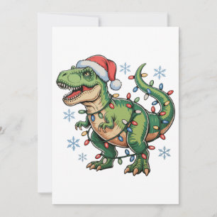 Dinosaurio de Navidad T Rex Luces Feliz Navidad Sa